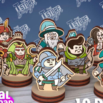 Intra απο ξύλο plywood 3mm-4mm πάχος – Μινιατούρες χαρακτήρων επιτραπέζιου RPG | CNC Δίασταση 20x20 cm INTRAFABR-95174445 - Image 1