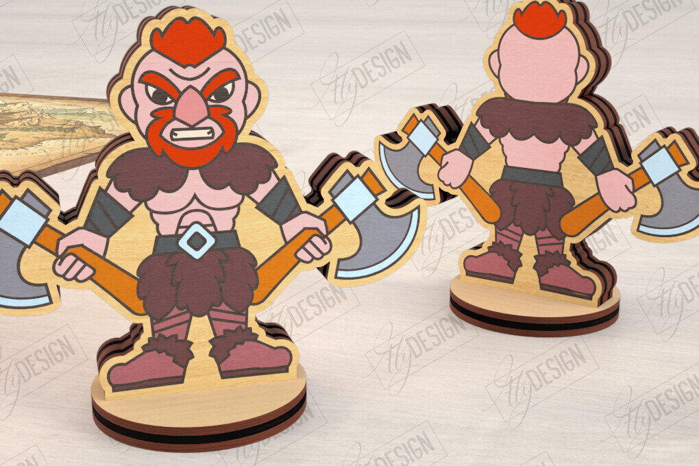 Intra απο ξύλο plywood 3mm-4mm πάχος – Μινιατούρες χαρακτήρων επιτραπέζιου RPG | CNC Δίασταση  20x20 cm INTRAFABR-123428388