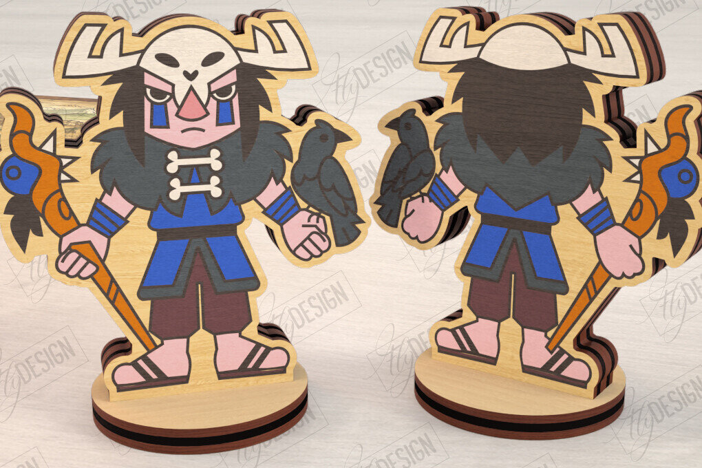 Intra απο ξύλο plywood 3mm-4mm πάχος – Μινιατούρες χαρακτήρων επιτραπέζιου RPG | CNC Δίασταση  20x20 cm INTRAFABR-123600694