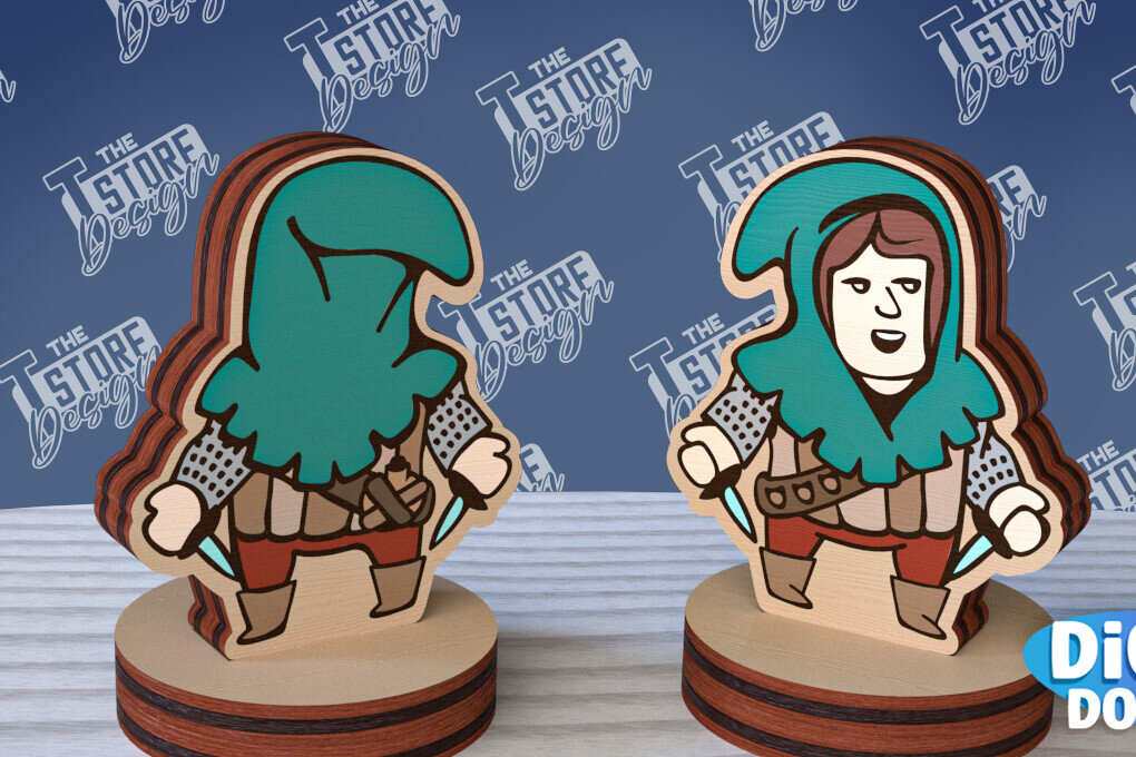 Intra απο ξύλο plywood 3mm-4mm πάχος – Μινιατούρες χαρακτήρων επιτραπέζιου RPG | CNC Δίασταση  20x20 cm INTRAFABR-95174410