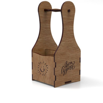 Intra απο ξύλο plywood 3mm-4mm πάχος – Επιτραπέζια οργάνωση μπαχαρικών για εστιατόρια Δίασταση  20x20 cm INTRAFABR-118201639 - Image 1