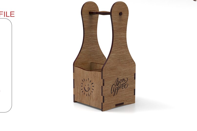 Intra απο ξύλο plywood 3mm-4mm πάχος – Επιτραπέζια οργάνωση μπαχαρικών για εστιατόρια Δίασταση  20x20 cm INTRAFABR-118201639