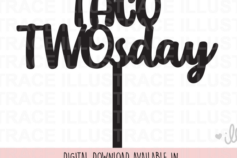 Intra απο ξύλο plywood 3mm-4mm πάχος – Taco Twosday Cake Topper Δίασταση  20x20 cm INTRAFABR-86770713