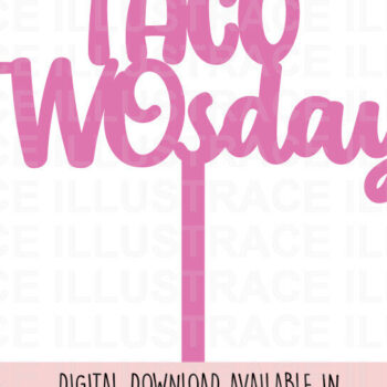 Intra απο ξύλο plywood 3mm-4mm πάχος – Taco Twosday Cake Topper Δίασταση  20x20 cm INTRAFABR-86770713 - Image 3