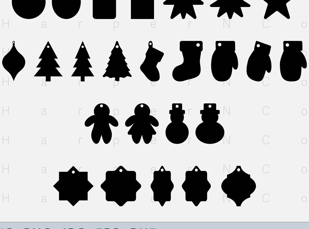 Intra απο ξύλο plywood 3mm-4mm πάχος – Tag, 25 Χριστουγεννιάτικο πακέτο ετικετών, PNG Δίασταση  20x20 cm INTRAFABR-80031465