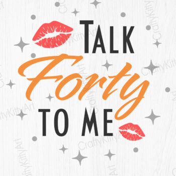 Intra απο ξύλο plywood 3mm-4mm πάχος – Talk Forty to Me, Funny Birthday Δίασταση  20x20 cm INTRAFABR-67645953 - Image 1