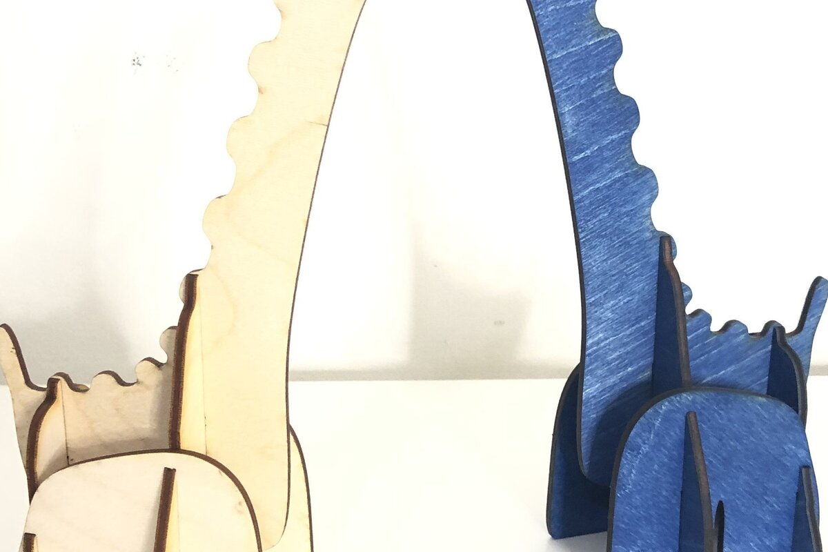 Intra απο ξύλο plywood 3mm-4mm πάχος – Ψηλός Dino Δίασταση  20x20 cm INTRAFABR-36872310