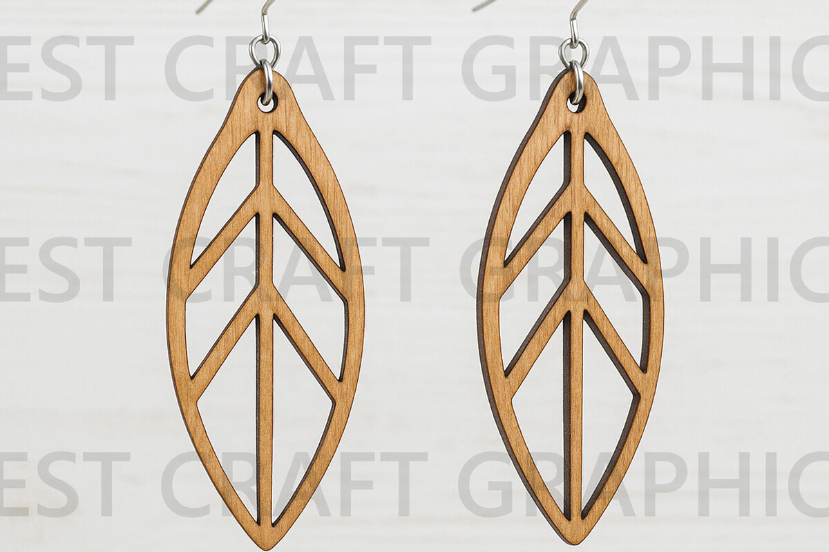 Intra απο ξύλο plywood 3mm-4mm πάχος – Σκουλαρίκια με ψηλή κορνίζα Δίασταση  5x5 cm INTRAFABR-123814165