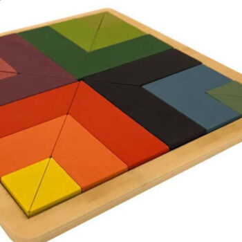 Intra απο ξύλο plywood 3mm-4mm πάχος – Tangram Kids Puzzle, Jigsaw Δίασταση  20x20 cm INTRAFABR-60656627 - Image 1