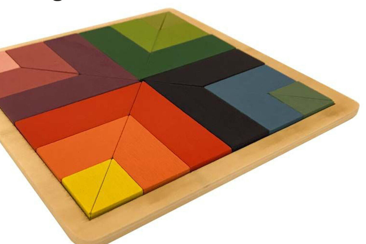 Intra απο ξύλο plywood 3mm-4mm πάχος – Tangram Kids Puzzle, Jigsaw Δίασταση  20x20 cm INTRAFABR-60656627