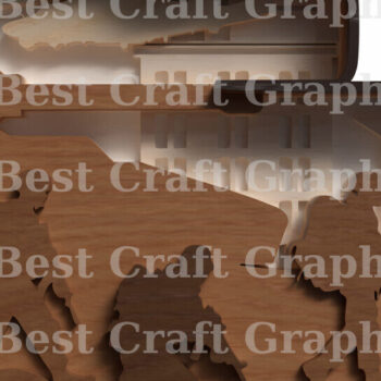 Intra απο ξύλο plywood 3mm-4mm πάχος – Tank Layered Design Δίασταση  40x30 cm INTRAFABR-122147216 - Image 2