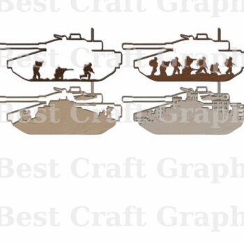 Intra απο ξύλο plywood 3mm-4mm πάχος – Tank Layered Design Δίασταση  40x30 cm INTRAFABR-122147216 - Image 4
