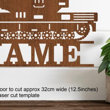 Intra απο ξύλο plywood 3mm-4mm πάχος – Πρότυπο κοπής λέιζερ Sin Name Tank Δίασταση 20x20 cm INTRAFABR-76642412 - Image 3