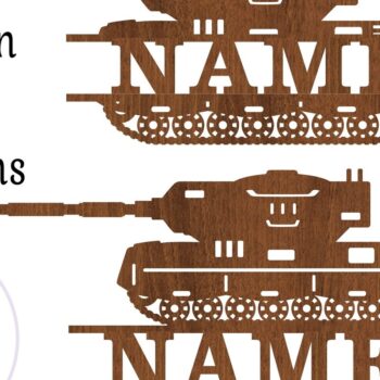 Intra απο ξύλο plywood 3mm-4mm πάχος – Πρότυπο κοπής λέιζερ Sin Name Tank Δίασταση 20x20 cm INTRAFABR-76642412 - Image 4