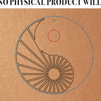 Intra απο ξύλο plywood 3mm-4mm πάχος – Tao Tree Ball διανυσματικό αρχείο για. Δίασταση  20x20 cm INTRAFABR-82630017 - Image 2