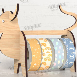 Intra απο ξύλο plywood 3mm-4mm πάχος – Tape Organizer. Bull Δίασταση  20x20 cm INTRAFABR-108024877