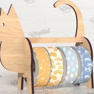 Intra απο ξύλο plywood 3mm-4mm πάχος – Tape Organizer. Γάτα Δίασταση  20x20 cm INTRAFABR-108024738