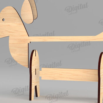 Intra απο ξύλο plywood 3mm-4mm πάχος – Tape Organizer. Σκύλος Δίασταση  20x20 cm INTRAFABR-108024649 - Image 2