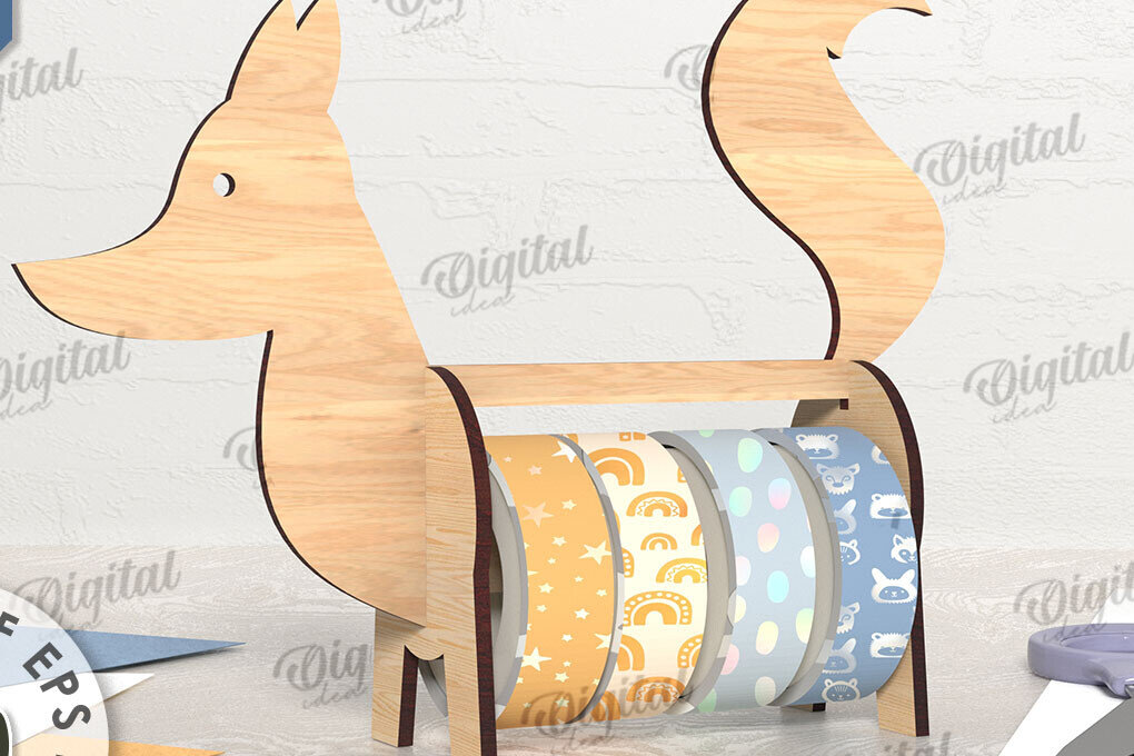 Intra απο ξύλο plywood 3mm-4mm πάχος – Tape Organizer. Fox Δίασταση  20x20 cm INTRAFABR-108024428