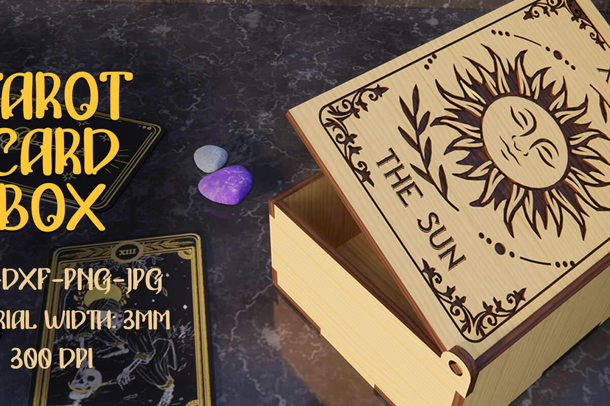 Intra απο ξύλο plywood 3mm-4mm πάχος – Κοπή με λέιζερ κουτί καρτών Ταρώ Δίασταση  20x20 cm INTRAFABR-79305287