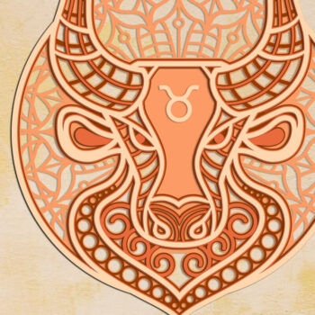 Intra απο ξύλο plywood 3mm-4mm πάχος – Taurus Decor Panel, Zodiac Δίασταση  45x45 cm INTRAFABR-100750441 - Image 1