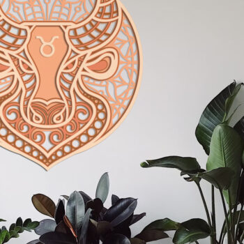 Intra απο ξύλο plywood 3mm-4mm πάχος – Taurus Decor Panel, Zodiac Δίασταση  45x45 cm INTRAFABR-100750441 - Image 2