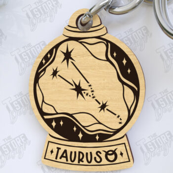 Intra απο ξύλο plywood 3mm-4mm πάχος – Taurus Keychain Zodiac |Zodiac Δίασταση  5x5 cm INTRAFABR-123373662 - Image 1