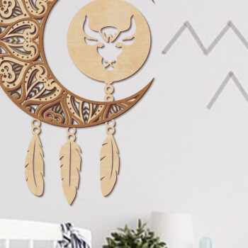 Intra απο ξύλο plywood 3mm-4mm πάχος – Πάνελ τοίχου Taurus Zodiac Dream Catcher Δίασταση  40x30 cm INTRAFABR-104891021 - Image 3