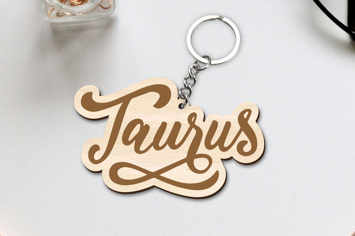 Intra απο ξύλο plywood 3mm-4mm πάχος – Taurus Zodiac Key Chain Δίασταση  20x20 cm INTRAFABR-96829197