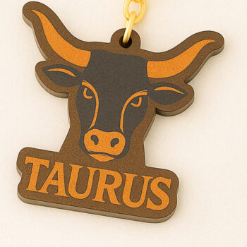 Intra απο ξύλο plywood 3mm-4mm πάχος – Μπρελόκ Taurus Zodiac Δίασταση  5x5 cm INTRAFABR-120350106 - Image 1