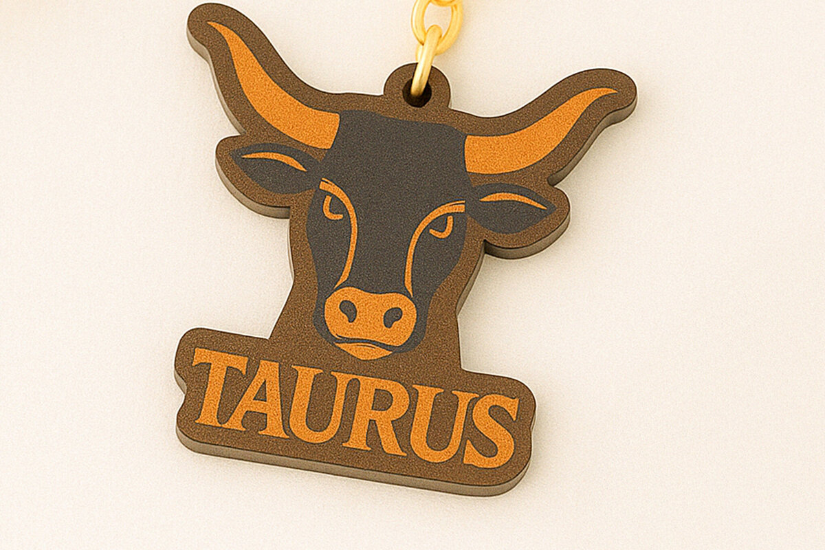 Intra απο ξύλο plywood 3mm-4mm πάχος – Μπρελόκ Taurus Zodiac Δίασταση  5x5 cm INTRAFABR-120350106