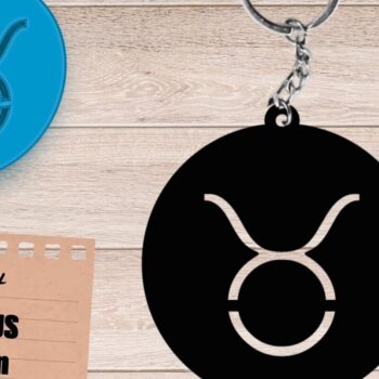 Intra απο ξύλο plywood 3mm-4mm πάχος – Ζώδιο ΤΑΥΡΟΣ, Ουράνιο Μπρελόκ Δίασταση  5x5 cm INTRAFABR-106317430 - Image 1