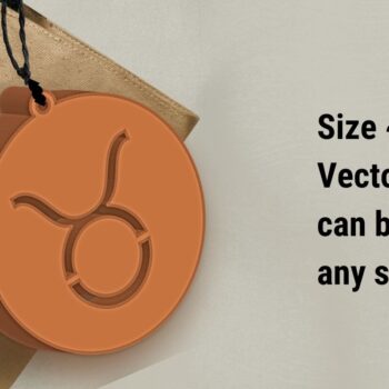 Intra απο ξύλο plywood 3mm-4mm πάχος – Ζώδιο ΤΑΥΡΟΣ, Ουράνιο Μπρελόκ Δίασταση  5x5 cm INTRAFABR-106317430 - Image 2