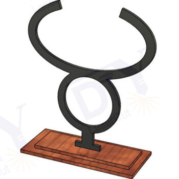 Intra απο ξύλο plywood 3mm-4mm πάχος – Ζώδια Ταύρος με Stand Δίασταση  20x20 cm INTRAFABR-111831646 - Image 1