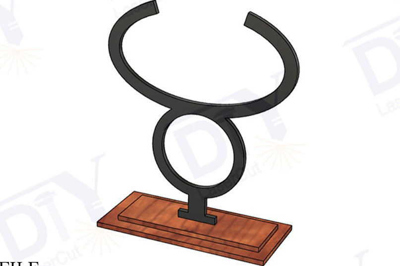 Intra απο ξύλο plywood 3mm-4mm πάχος – Ζώδια Ταύρος με Stand Δίασταση  20x20 cm INTRAFABR-111831646