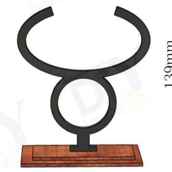 Intra απο ξύλο plywood 3mm-4mm πάχος – Ζώδια Ταύρος με Stand Δίασταση  20x20 cm INTRAFABR-111831646 - Image 2