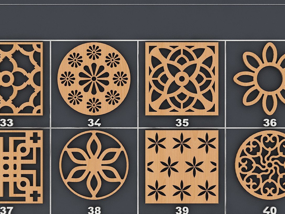 Intra απο ξύλο plywood 3mm-4mm πάχος – Αρχείο λέιζερ πακέτου σουβέρ για τσάι και καφέ Δίασταση  20x20 cm INTRAFABR-40246367