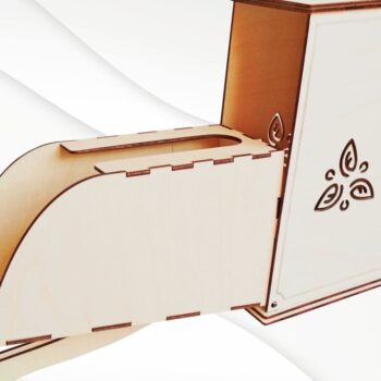 Intra απο ξύλο plywood 3mm-4mm πάχος – Κουτί φακελάκι τσαγιού,  τσαγιέρας για Δίασταση  20x20 cm INTRAFABR-69862301 - Image 4