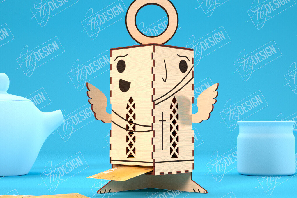 Intra απο ξύλο plywood 3mm-4mm πάχος – Δοχείο τσαγιού | Σχεδιασμός γωνίας | CNC Δίασταση  20x20 cm INTRAFABR-100320773