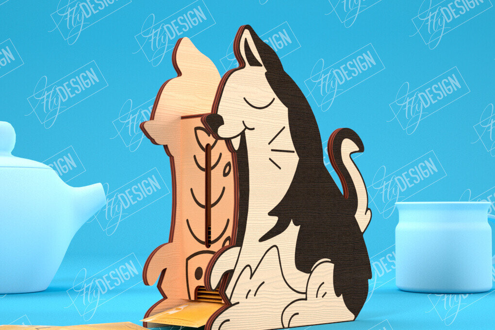 Intra απο ξύλο plywood 3mm-4mm πάχος – Δοχείο τσαγιού | Σχεδιασμός Ζώων | CNC Δίασταση  20x20 cm INTRAFABR-100320683