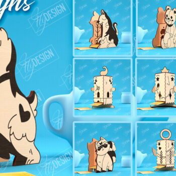 Intra απο ξύλο plywood 3mm-4mm πάχος – Πακέτο κοπής με λέιζερ με δοσομετρική σακούλα τσαγιού | CNC Δίασταση  20x20 cm INTRAFABR-100322121 - Image 1