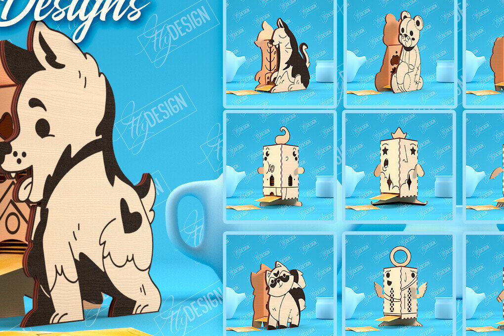 Intra απο ξύλο plywood 3mm-4mm πάχος – Πακέτο κοπής με λέιζερ με δοσομετρική σακούλα τσαγιού | CNC Δίασταση  20x20 cm INTRAFABR-100322121