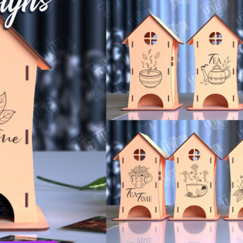 Intra απο ξύλο plywood 3mm-4mm πάχος – Δέσμη κοπής Laser Dispenser για φακελάκια τσαγιού Δίασταση  20x20 cm INTRAFABR-98212659 - Image 1