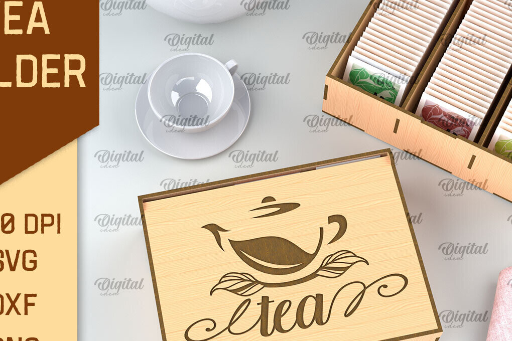 Intra απο ξύλο plywood 3mm-4mm πάχος – Κοπή λέιζερ κουτιού τσαγιού. Θήκη για φακελάκια τσαγιού Δίασταση  20x20 cm INTRAFABR-97301560