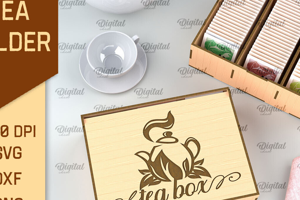 Intra απο ξύλο plywood 3mm-4mm πάχος – Κοπή λέιζερ κουτιού τσαγιού. Θήκη για φακελάκια τσαγιού Δίασταση  20x20 cm INTRAFABR-97300997