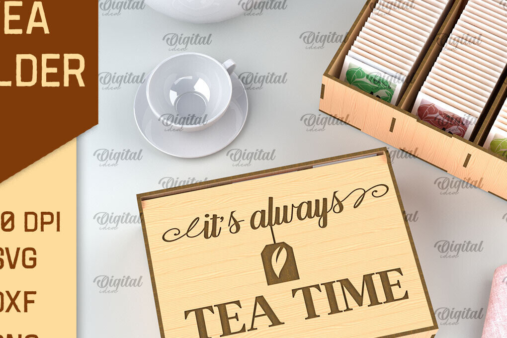 Intra απο ξύλο plywood 3mm-4mm πάχος – Κοπή λέιζερ κουτιού τσαγιού. Θήκη για φακελάκια τσαγιού Δίασταση  20x20 cm INTRAFABR-97301364