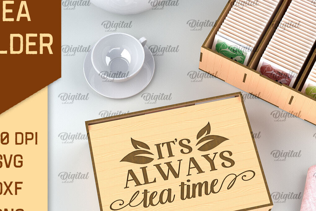 Intra απο ξύλο plywood 3mm-4mm πάχος – Κοπή λέιζερ κουτιού τσαγιού. Θήκη για φακελάκια τσαγιού Δίασταση  20x20 cm INTRAFABR-97301444