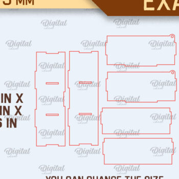 Intra απο ξύλο plywood 3mm-4mm πάχος – Κοπή λέιζερ κουτιού τσαγιού. Θήκη για φακελάκια τσαγιού Δίασταση  20x20 cm INTRAFABR-97301444 - Image 2