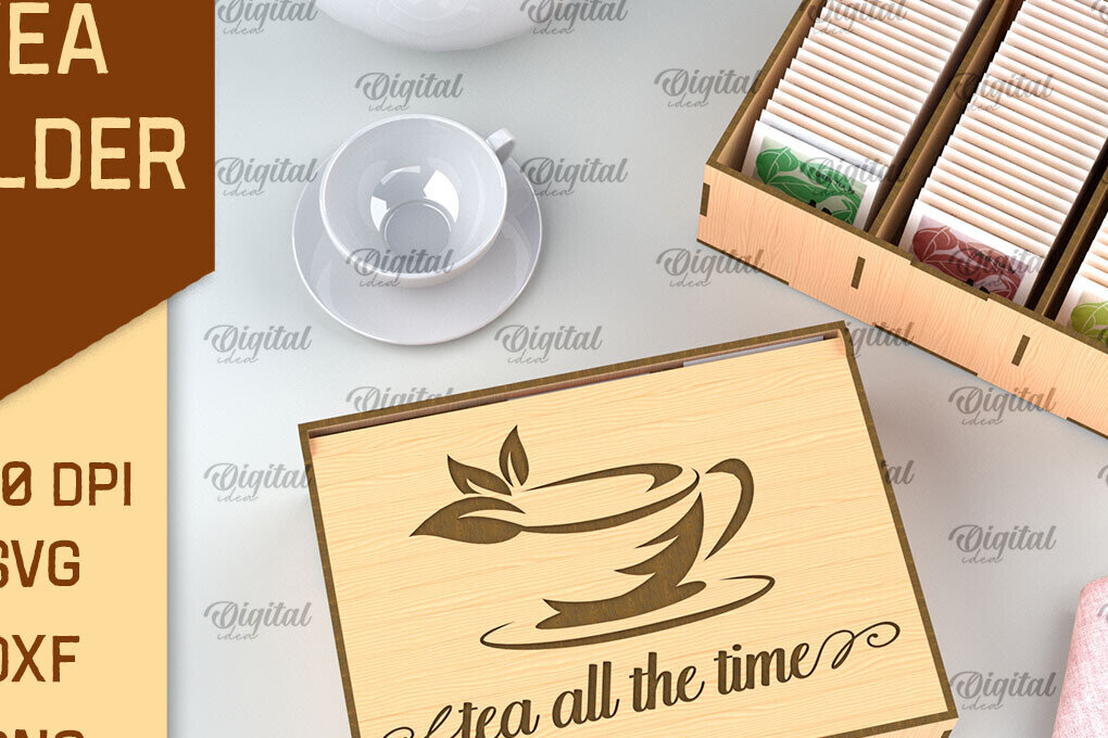 Intra απο ξύλο plywood 3mm-4mm πάχος – Κοπή λέιζερ κουτιού τσαγιού. Θήκη για φακελάκια τσαγιού Δίασταση  20x20 cm INTRAFABR-97301478