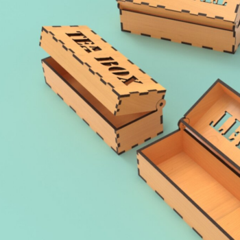 Intra απο ξύλο plywood 3mm-4mm πάχος – Κουτί τσαγιού | | Κοπή λέιζερ | Κουτί σερβιρίσματος Δίασταση  20x20 cm INTRAFABR-84160587 - Image 1